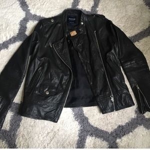 Madewell leather motorcycle jacket